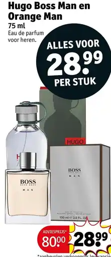 Kruidvat Hugo Boss Man en Orange Man aanbieding