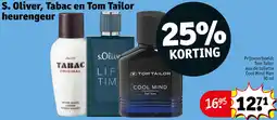 Kruidvat S. Oliver, Tabac en Tom Tailor heurengeur aanbieding