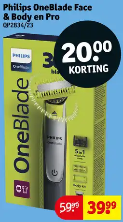 Kruidvat Philips OneBlade Face & Body en Pro aanbieding