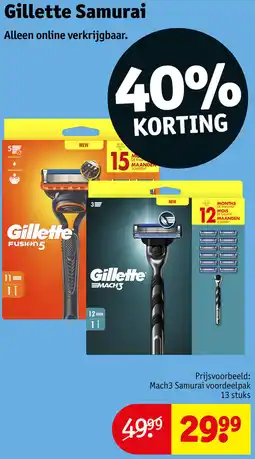 Kruidvat Gillette Samurai aanbieding