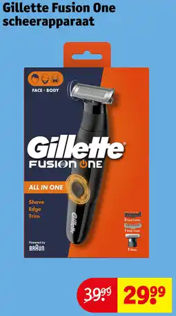 Kruidvat Gillette Fusion One scheerapparaat aanbieding