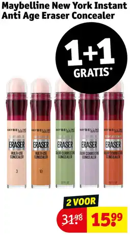 Kruidvat Maybelline New York Instant Anti Age Eraser Concealer aanbieding