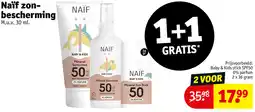 Kruidvat Naïf zonbescherming aanbieding