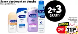 Kruidvat Sanex deodorant en douche aanbieding