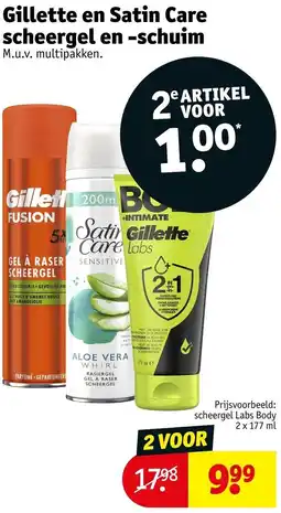 Kruidvat Gillette en Satin Care scheergel en schuim aanbieding