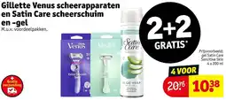 Kruidvat Gillette Venus scheerapparaten en Satin Care scheerschuim en gel aanbieding