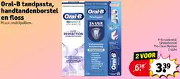 Kruidvat Oral-B tandpasta, handtandenborstel en floss aanbieding
