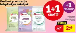 Kruidvat Kruidvat plasticvrije babydoekjes enkelpak aanbieding