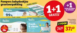 Kruidvat Pampers babydoekjes grootverpakking aanbieding