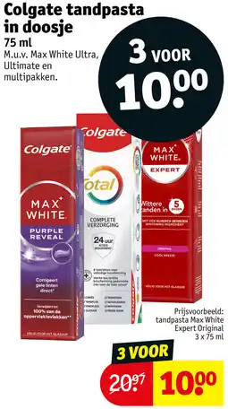 Kruidvat Colgate tandpasta in doosje aanbieding
