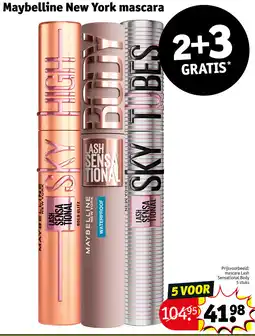 Kruidvat Maybelline New York mascara aanbieding