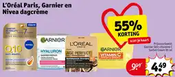 Kruidvat L'Oréal Paris, Garnier en Nivea dagcrème aanbieding