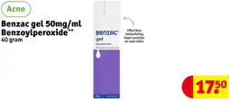 Kruidvat Benzac gel 50mg/ml Benzoylperoxide aanbieding