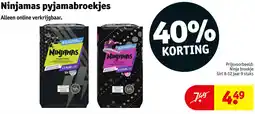 Kruidvat Ninjamas pyjamabroekjes aanbieding