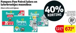 Kruidvat Pampers Paw Patrol luiers en luierbroekjes maandbox aanbieding