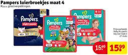 Kruidvat Pampers luierbroekjes maat 4 aanbieding
