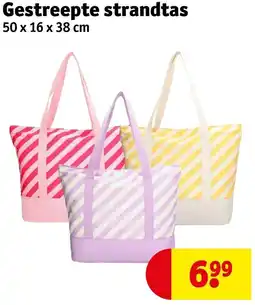 Kruidvat Gestreepte strandtas aanbieding