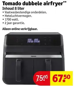 Kruidvat Tomado dubbele airfryer aanbieding