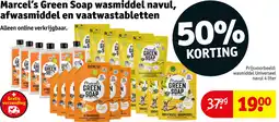 Kruidvat Marcel's Green Soap wasmiddel navul, afwasmiddel en vaatwastabletten aanbieding