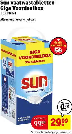 Kruidvat Sun vaatwastabletten Giga Voordeelbox aanbieding