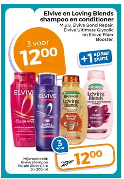 Trekpleister Elvive en Loving Blends shampoo en conditioner aanbieding