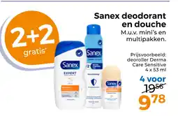 Trekpleister Sanex deodorant en douche aanbieding