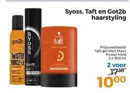 Trekpleister Syoss, Taft en GotZb haarstyling aanbieding