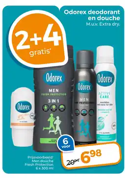 Trekpleister Odorex deodorant en douche aanbieding