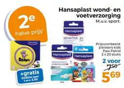 Trekpleister Hansaplast wond- en voetverzorging aanbieding