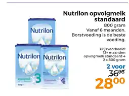 Trekpleister Nutrilon opvolgmelk standaard aanbieding