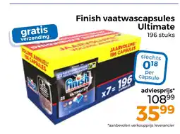 Trekpleister Finish vaatwascapsules Ultimate aanbieding