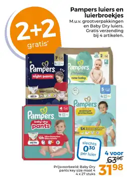 Trekpleister Pampers luiers en luierbroekjes aanbieding