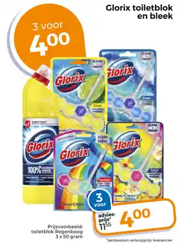 Trekpleister Glorix toiletblok en bleek aanbieding