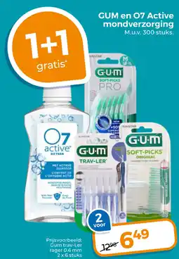 Trekpleister Gum en 07 active mondverzorging aanbieding