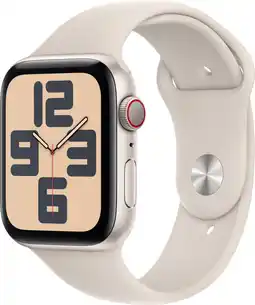 Bol.com Apple Watch SE 2023 - GPS + Cellular - 44mm Starlight Aluminium Case with Starlight Sport Band - M/L aanbieding