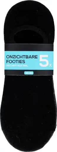 Dirk Footies 5/1 mt35-46 zwart/wit aanbieding