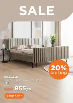 TotaalBED Bed Marke | 140 x 200 cm | Adore 626, tijm aanbieding