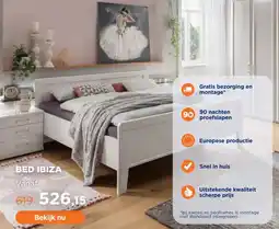 TotaalBED Bed Ibiza | 140 x 200 cm | Alpine Wit aanbieding