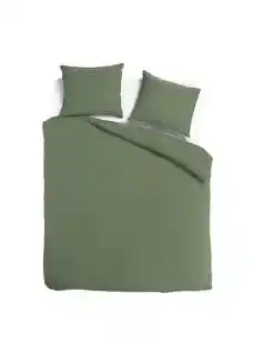 TotaalBED Dekbedovertrek Noa Olijfgroen | 240 x 200/220 cm aanbieding