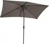 Bol.com 4gardenz Parasol Rechthoek 150x250cm Kantelbaar - Balkonparasol Taupe aanbieding