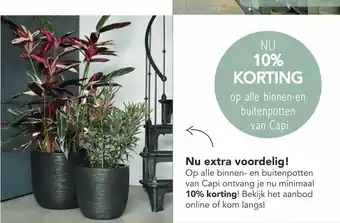 Tuincentrum Osdorp Op alle binnen-en buitenpotten van Capi aanbieding