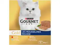 Hoogvliet Gourmet Gold mousse Luxe Mix kattenvoer vis/vlees aanbieding