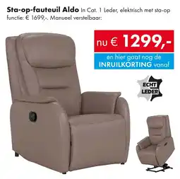 Woonsquare Sta-op-fauteuil Aldo aanbieding