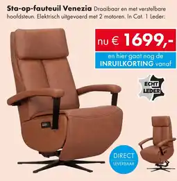 Woonsquare Sta-op-fauteuil Venezia aanbieding