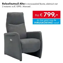 Woonsquare Relaxfauteuil Alta aanbieding
