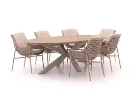 Kees Smit Manifesto Novara/ROUGH-Y Ellips 240cm dining tuinset 7-delig aanbieding