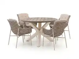 Kees Smit Manifesto Novara/ROUGH-Y ø120cm dining tuinset 5-delig aanbieding