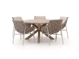 Kees Smit Manifesto Novara/ROUGH-Y ø150cm dining tuinset 6-delig aanbieding