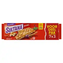 Dekamarkt Sultana Fruitbiscuit naturel voordeelpak 7x3 st aanbieding