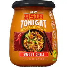 Dekamarkt Asia Tonight Wok en maaltijdsaus sweet chili met rode paprika aanbieding